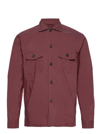 Men's Shirt: Casual Cotton & Nylon Red Eton