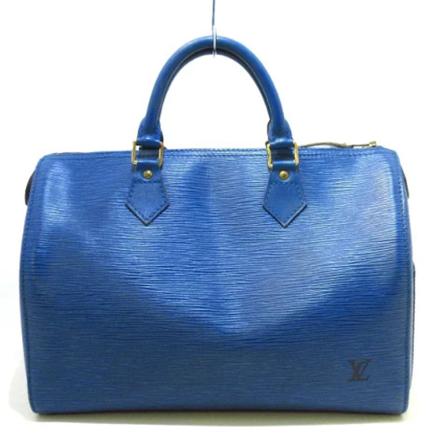 Louis Vuitton Vintage, Pre-owned Leather Speedy Bag Blauw, Dames, Maat:ONE Size