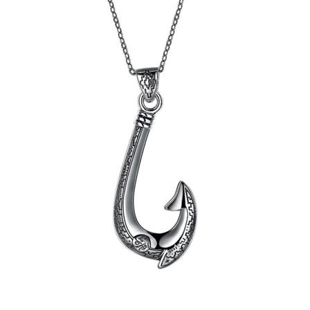 Sterling Silver Vintage Fashion Personality Hook Halsband Svn201