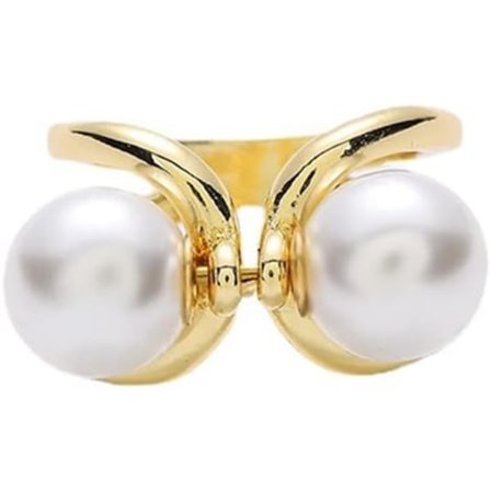 1 STK Silkeskjerf Ring Klips Brosje for Kvinner Jenter Kunstig Skjell Perle Sommerfugl Sløyfe Sjal Skjerf Uttalelse Fi