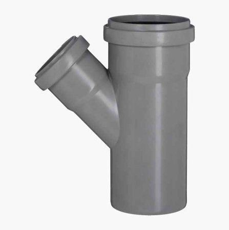 Biltema - Avløpsrør forgrening 45° Ø 50/75 mm