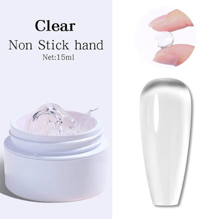 15ml Permanent Förlängning Nagelspetsar UV Gel Nagelkonst Dekoration Skulptur 3D Stereo Patch Lim Förläng Blötläggningsbar UV Polish Icke-klibbig Hand