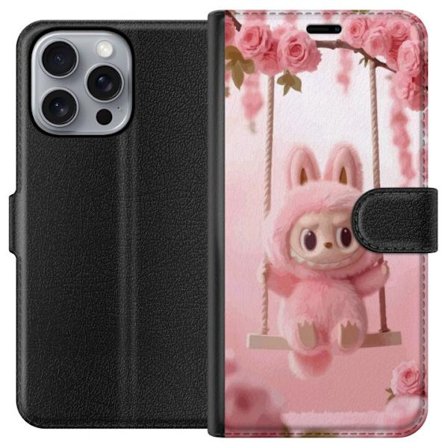 Kompatibelt Plånboksfodral till Apple Apple iPhone 16 Pro Max Monsterfigur söt kanin med rosa kinder