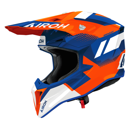 Airoh Wraaap Vision Crosshjälm (2026) Orange/Blå Glans S