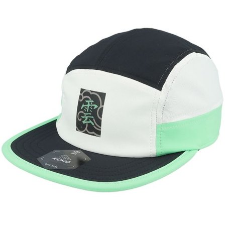 Kumo - Vit 5panel Keps - Kanji Box Cloud Cloudfit White/Black/Teal 5-panel @ Hatstore