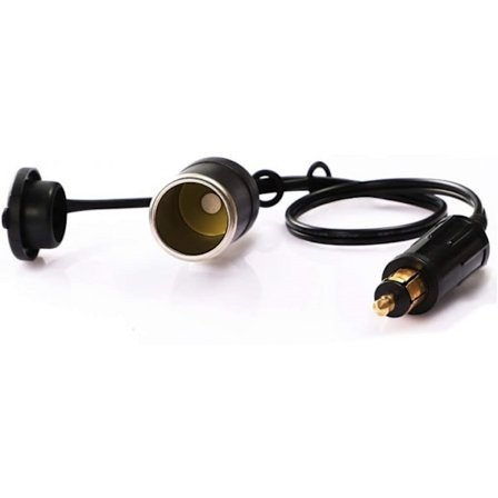 Europæisk DIN-stik til cigaretstik adapter, 12-24V