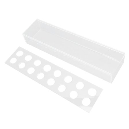 Elegant rektangulær klar akryl vase centerpiece til boligindretning bryllupsfest 16 huller