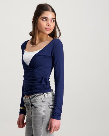 RYVLS Soft Wrap Top Blå Topper/Bluser Jente - Kids Brand Store