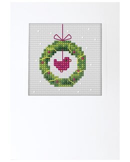 Broderikit Kort Julekrans - Orchidea