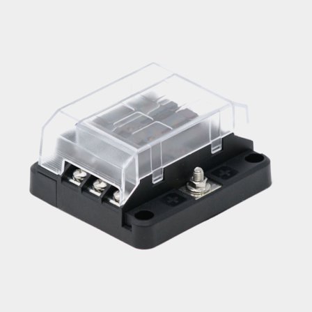 Portafusibles Egis Mobile Electric RT Fuse Block 6 Circuit, para 6 fusibles de espiga plan, M4 + M5, 36 V DC