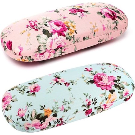 2-delat hårt glasögonfodral för män, kvinnor, barn – B