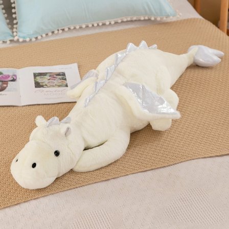 90cm Flygande Drake Plyschleksak Fluffigt Hår Flygödla Dragon Mjuk Gosedjur Docka Kudde Gåva För Barn