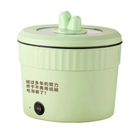 Elektrisk Gryta Non-Stick Ramen Kokare Multifunktionell Gryta för Wok Stek Nudlar Ramen Kokare Grön 1.8L Kimchi Gryta