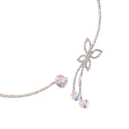 Design Sense Damer Diamant Sommerfugl Halskjede Dame Hals Tilbehør