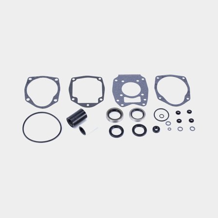 Sierra Tätningssats för båtmotorer med högkvalitativa packningar och o-ringar i gummi och komposit, svart och grå