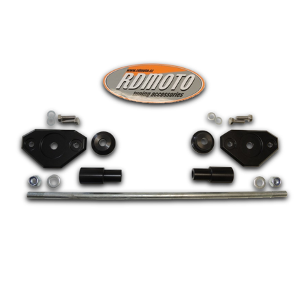 Monteringsbraketter for RDMOTO Diamond Type SLD-kollisjonsputer - Kawasaki Ninja 300 ABS 2013-2016