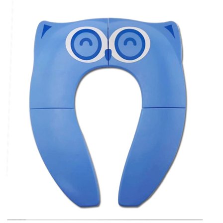 Sammenklappeligt toiletsæde til baby, børnesædeformindsker, toiletrejsesæde, sammenklappelig potte til børn, blå