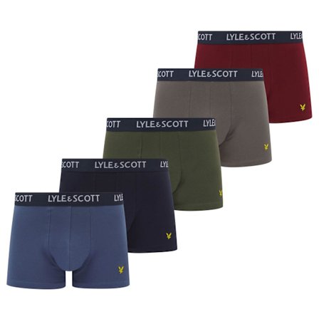 Lyle & Scott Herr Core Boxerkalsonger (5-pack) XXL Blå/Grön/