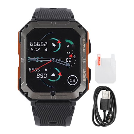 Robust Militært Smartwatch til Mænd, Bluetooth Opkalds Fitness Tracker med Sports Modes 123, Vandtæt IP68 Taktisk Ur med AI Stemmeassistent