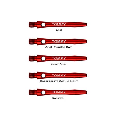 Personalised Shafts - Anodised Aluminium Short