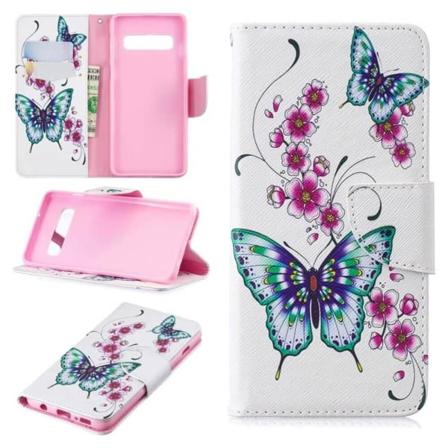 Plånboksfodral Samsung Galaxy S10 - Fjärilar Och Blommor