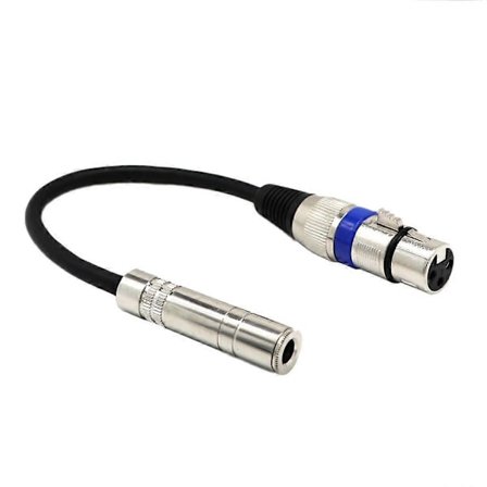 1/4" 6,35 mm Stereo Hun Jack til XLR 3-Pin Hun Audio Kabel Mikrofon Adapter