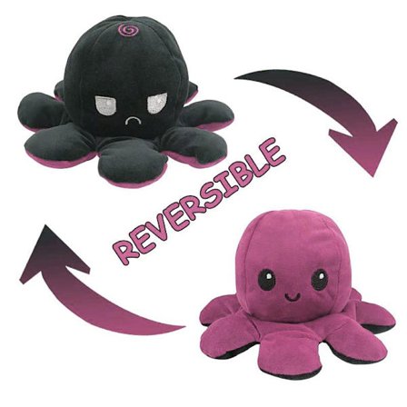 Vändbar bläckfisk - svart och lila Svart{ROG}