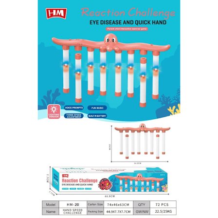 Flagermusfangstspil - reaktionstræning, et fleksibelt spil med 3 justerbare faldhastigheder, egnet til børn