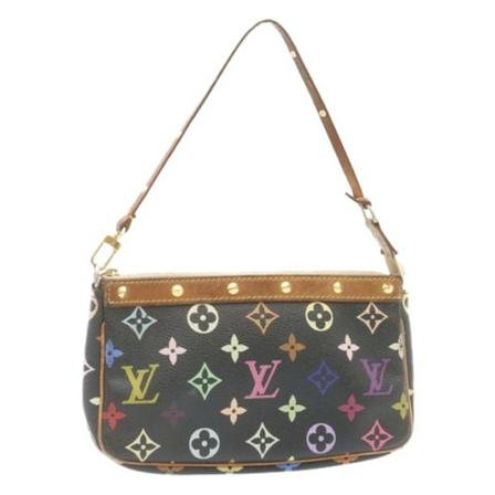 Louis Vuitton Vintage, Pre-owned Canvas Shoulder Bags Zwart, Dames, Maat:ONE Size