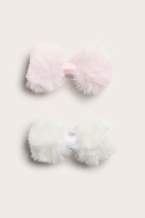 Kappahl | 2-pack hårklämmor rosett | Offwhite