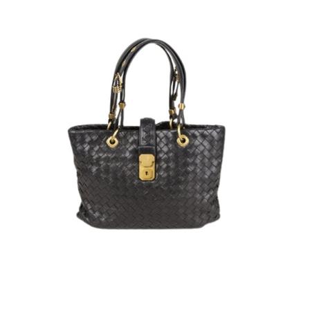 Bottega Veneta Vintage, Pre-owned Leather Handbag Zwart, Dames, Maat:ONE Size