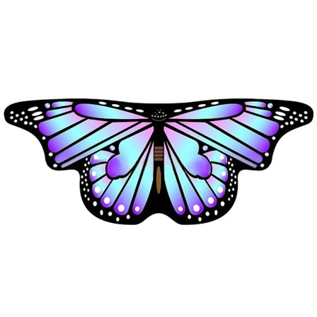Kids Butterfly Wings Cape Fairy Shawl Dans Fancy Dress Kostym