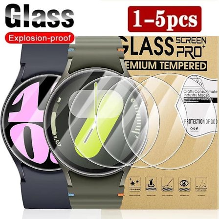 Härdat Glas för Samsung Galaxy Watch 7 6 5 4 44mm 40mm 46mm 47mm Skärmskydd Glasfilm Tillbehör för Samsung Watch Galaxy Watch6 44MM 5st Glas_max