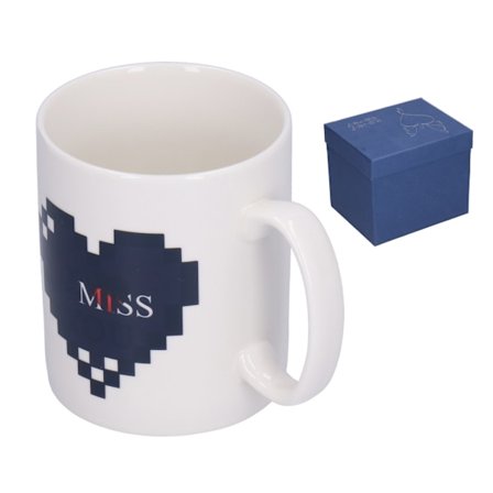 Fargeskiftende Krus Kjærlighetsmønster Keramisk Kaffekopp Melkekrus for Hjemmekontor