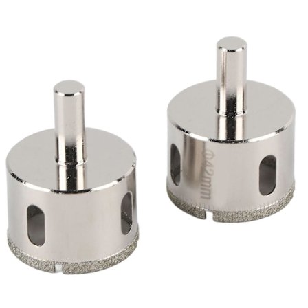 2 stk Diamant Sand Hullsag Integrert Forming Glassbor for Keramiske Fliser Marmor 42mm