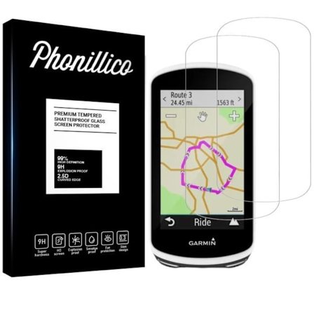 Härdat glas för Garmin Edge 1030 - Edge 1030 Plus [Pack 2] Skärmskydd Film GPS Cykel Phonillico