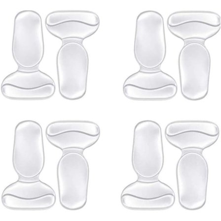 Hælclips, Gel-skoindlæg, Til for store sko Anti-slip hælclipsindlæg, Kvinders indlægssåler, 4 par