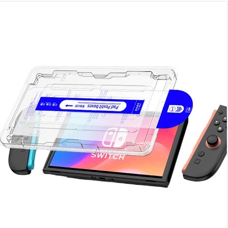 Yhteensopiva Nintendo Switch 2:n kanssa Karkaistu lasinen näytönsuoja, jossa sinisen valon suodatin ja automaattinen pölynpoisto