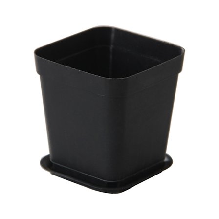 Fyrkantig Trädgårdskruka i Plast med Fat, Kaktus Rotkontrollerad Planteringskruka, Snygga Kaktusliknande Krukor 5x8x7cm