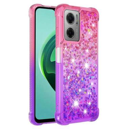 Xiaomi Redmi 10 5g Kvicksand Glitter Hjärtan Tpu-skal - Rosa-lil Multifärg