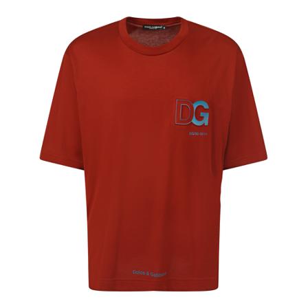 Dolce & Gabbana Logo-embossed Cotton T-shirt Brun, Herre T-shirts