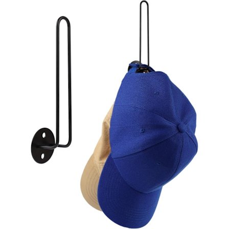 Pieces Hat Opbevaringsstativ Kasket Holder Organizer kompatibel Væg Hat Bøjler kompatibel Dør Hat Stativ Hat Stativer Sort