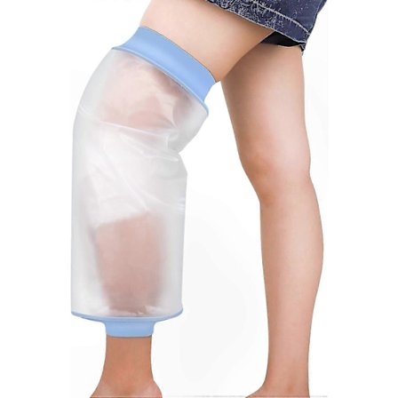 Uudelleenkäytettävä vedenpitävä polvisuoja suihkuun, vesitiivis ratkaisu leikkauksen jälkeiseen ja vammojen hoitoon