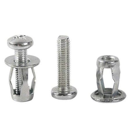 20 stk. M5x25 Jack Nuts Bil Metal Skrue Petal Nuts med Skrue til Hul Væg Jern Hud