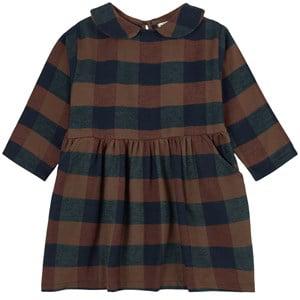 My Little Cozmo Julia Plaid Dress Brown - Dresses - 6 years - Brown