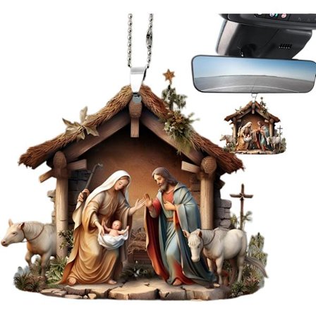 Seimiasetelmahänge, joulukuusenkoriste | Seimiasetelma Jouluseimi Koriste, 3D Akryyli Seimiasetelma Jouluseimi Koriste