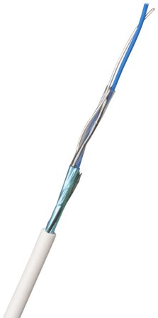 Nexans PTS-HF Telekabel 1x2x0.6 mm, vit 500 m, bobin, Anslutningsdon & kablar