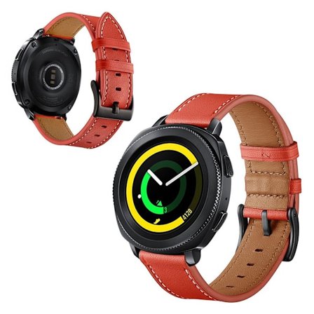 Samsung Gear Sport holdbar læder Læder Urrem - Rød
