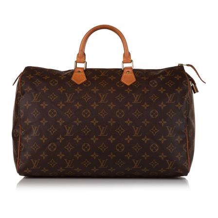 Louis Vuitton Vintage Monogram Speedy 40 Canvas Canvas France , Bruin , unisex , Maat: ONE Size Vintage Tassen