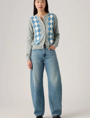 Levi's Baggy Dad Barrel Easy Days Bar - Blue - 30 x 32